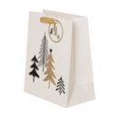 WHSmith Monochrome Glitter Trees Medium Gift Bag