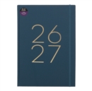 WHSmith Blue Linen A4 2026-27 Day to Page Essential Mid-Year Diary