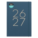 WHSmith Blue Linen A5 2026-27 Week to View Essential Mid-Year Diary