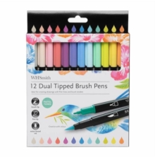 WHSmith Pastel Dual-Tip Brush Pens 12 Pack: 5013872107468: TGJones