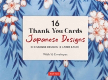 16 Thank You Cards Japanese Designs : 4 1/2 x 3 inch blank cards
