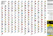 The World Reference Map (folded) : folded with flags and facts ...