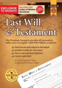 LAWPACK Premium Last Will and Testament Kit Exclusive to WHSmith ...