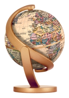 Antique World Globe 10cm : Compact, desk top world globe by