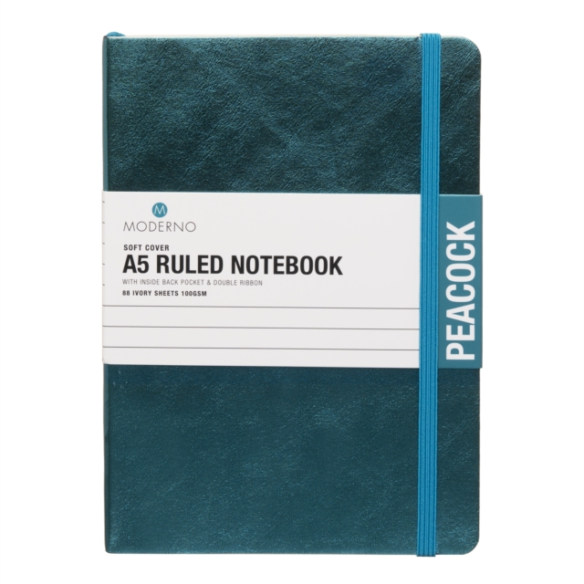 Moderno Notebook Moderno Peacock A5 Ruled Soft Cover Notebook 88 Pages: 5013872184063 ...