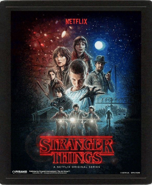 Stranger Things (One Sheet) 10 x 8" 3D Lenticular Poster (Framed)