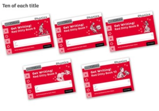 Read Write Inc. Phonics: Get Writing! Red Ditty Books 6-10 Pack of 50 ...