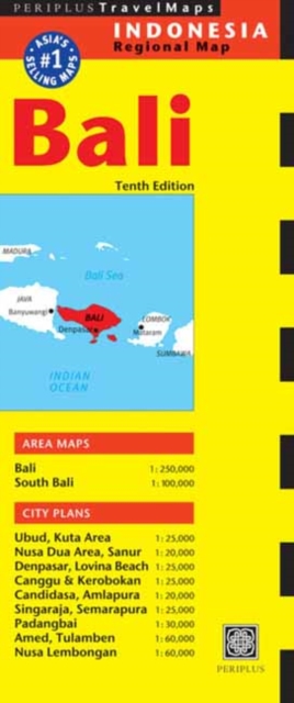 Periplus Editions Bali Travel Map Tenth Edition