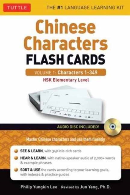 Tuttle Publishing Chinese Flash Cards Kit Volume 1 : Hsk Levels 1 & 2 Elementary Level: Characters 1-349 (Online Audio For Each Word Included) Volume 1