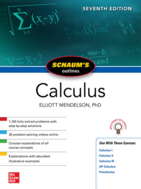 McGraw-Hill Education Schaum'S Outline Of Calculus, Seventh Edition