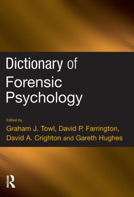 Dictionary of Forensic Psychology: : 9781843922957: TGJones