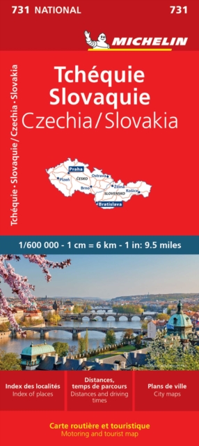 Michelin Editions des Voyages Czech Republic, Slovak Republic - Michelin National Map 731