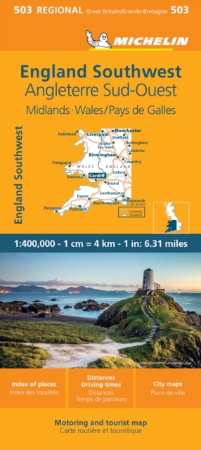 Michelin Editions des Voyages Wales - Michelin Regional Map 503 : Map